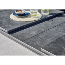 Table de jardin Hivaoa en aluminium/céramique - 180/240 x 90 cm - lam