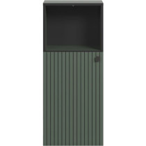 Rangement de salle de bain - Décor vert sauge et noir - L40 x H95 x P