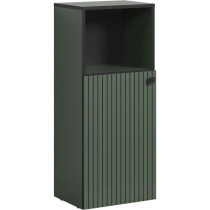 Rangement de salle de bain - Décor vert sauge et noir - L40 x H95 x P