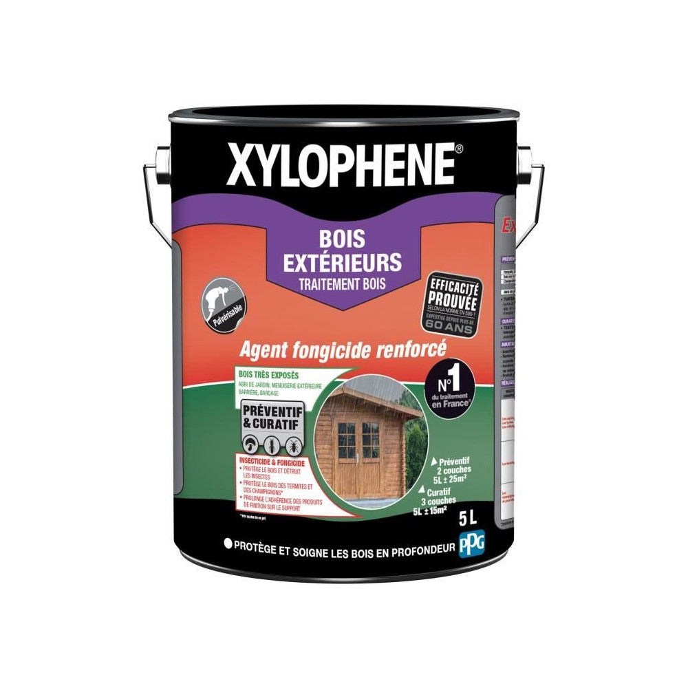 Traitement bois exterieurs - XYLOPHENE - 5 L Traitement bois exterieurs - XYLOPHENE - 5 L