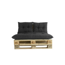 Kit palette classic - Matelas ardoise + 2 coussins dossier - JARDIN PR