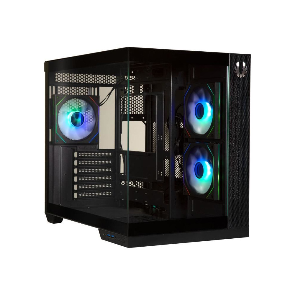 Boîtier PC - BITFENIX - Triton - Cube - ATX - Noir - Verre trempé - Boîtier PC - BITFENIX - Triton - Cube - ATX - Noir - Verre trempé -