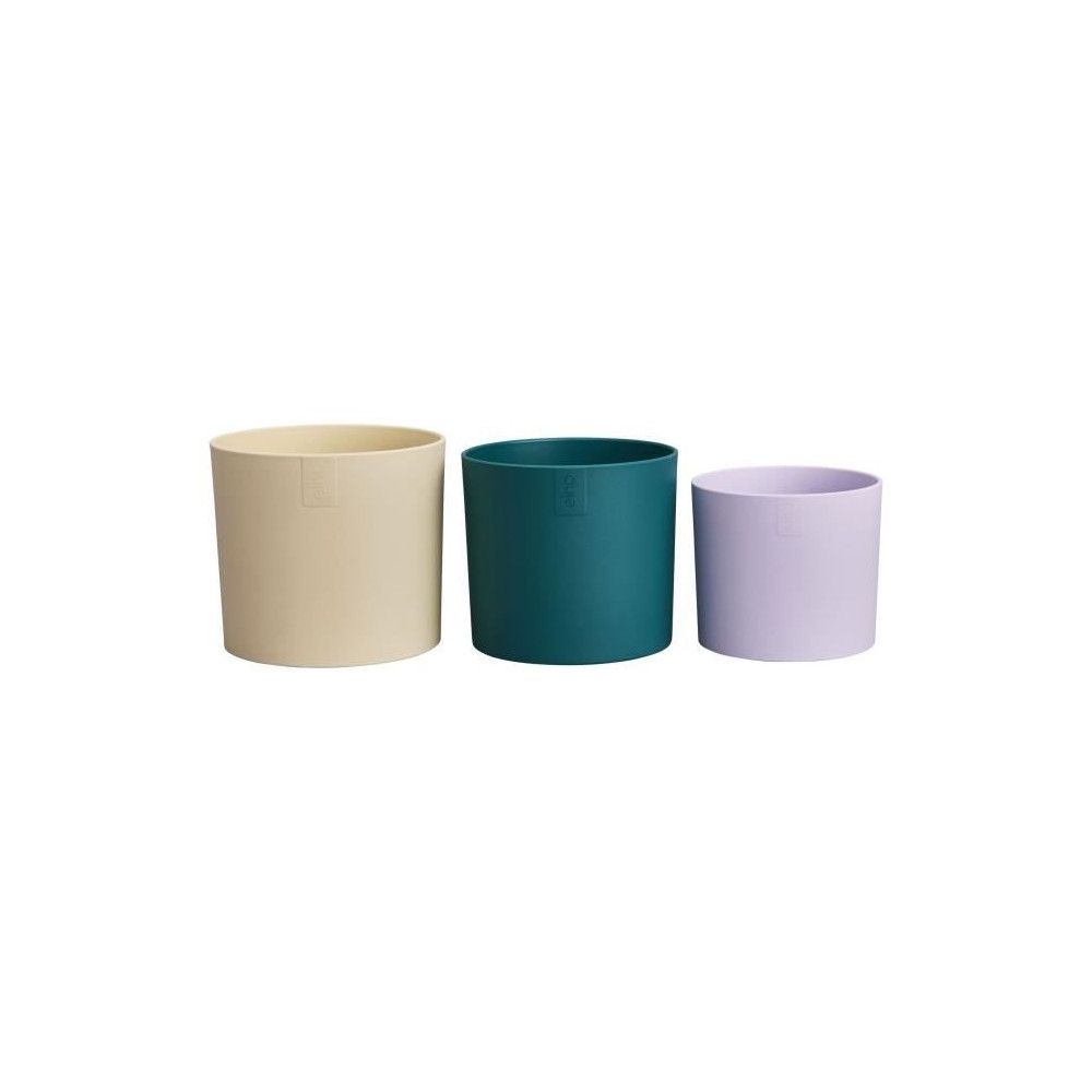 Pot de fleur - Elho - Lex Pott - Set 14 - Blanc Vert Violet - L 14 x B Pot de fleur - Elho - Lex Pott - Set 14 - Blanc Vert Violet - L 14 x B