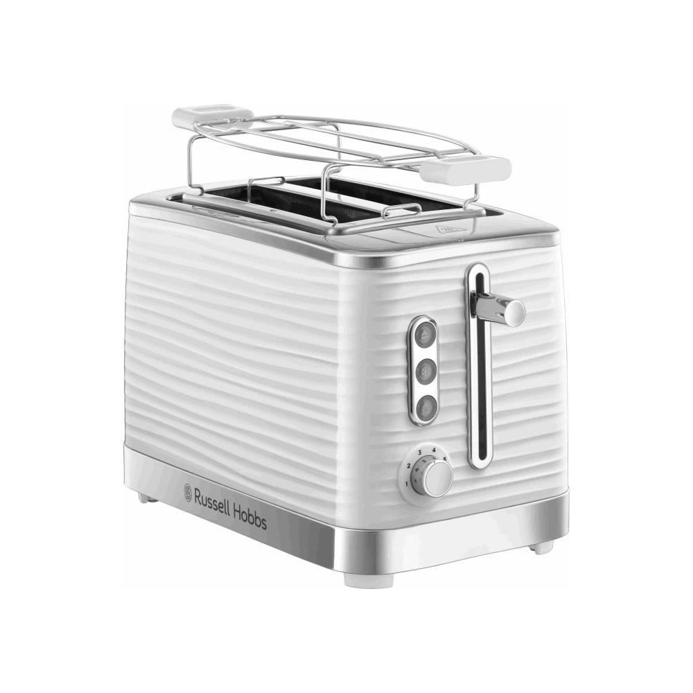 Grille-Pain - RUSSELL HOBBS - Inspire Blanc - 1050 W - Fentes extra la Grille-Pain - RUSSELL HOBBS - Inspire Blanc - 1050 W - Fentes extra la