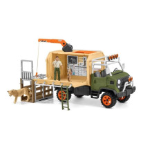 Gros camion de sauvetage d'animaux, coffret de jeu de 45 pieces avec 2