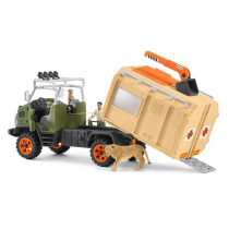 Gros camion de sauvetage d'animaux, coffret de jeu de 45 pieces avec 2