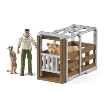 Gros camion de sauvetage d'animaux, coffret de jeu de 45 pieces avec 2