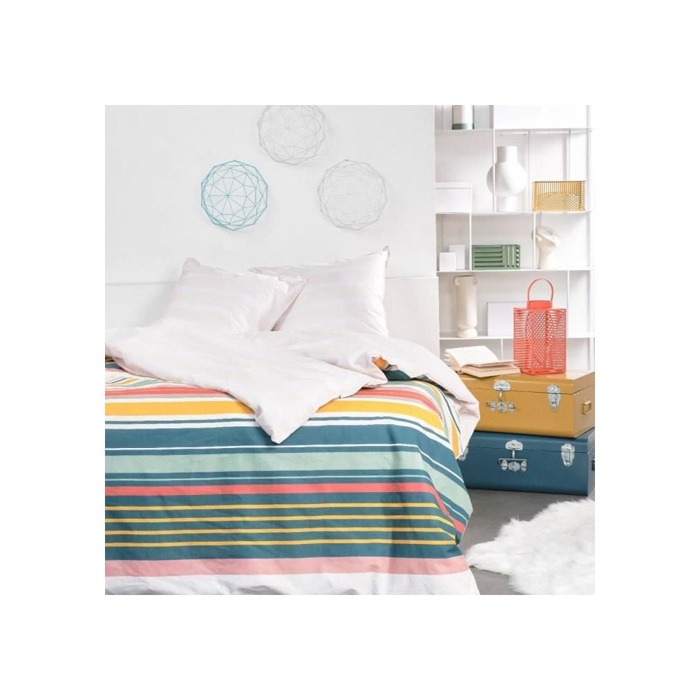 Parure de lit - TODAY - Sunshine - 11.23 imprimé rayé - 2 personnes Parure de lit - TODAY - Sunshine - 11.23 imprimé rayé - 2 personnes