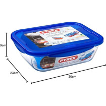 PYREX COOK&GO Plat de conservation rectangulaire 3,3l 30x23cm + Couver