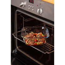 PYREX COOK&GO Plat de conservation carré 0,8l 16cm + Couvercle bleu