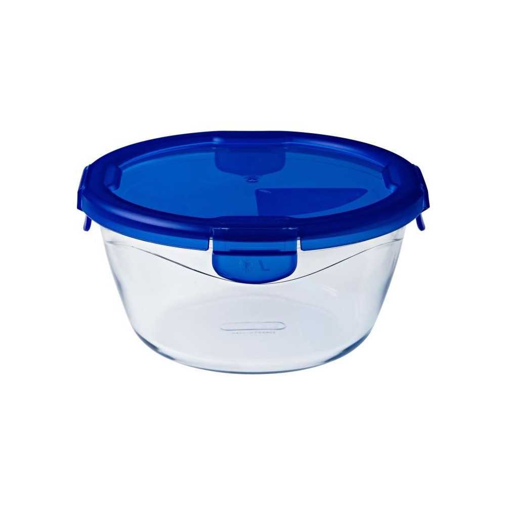 PYREX COOK&GO Plat de conservation rond 1,6l 20cm + Couvercle bleu