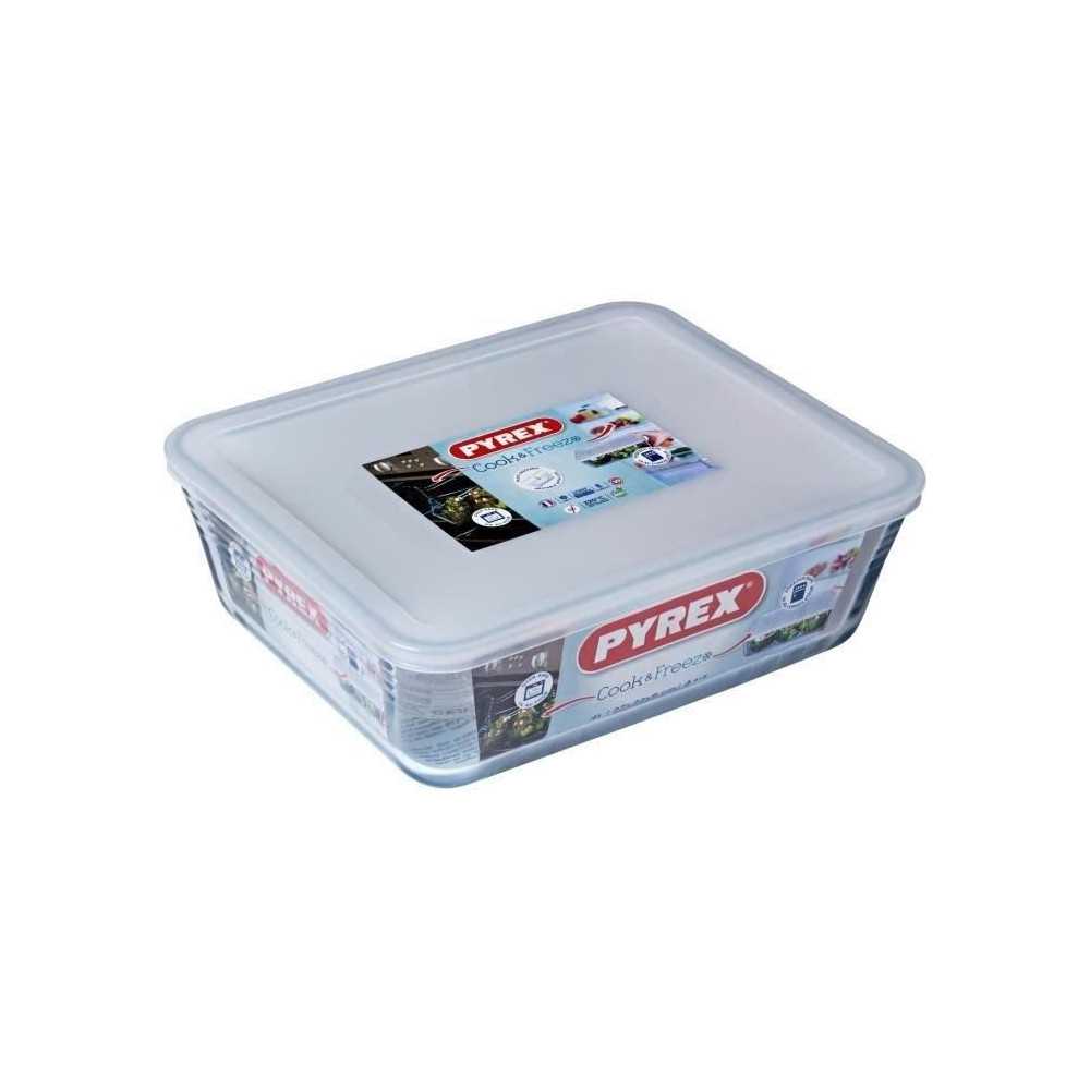 PYREX - 244P000/7043 - Plat rectangulaire avec couvercle - 27cm * 22 c