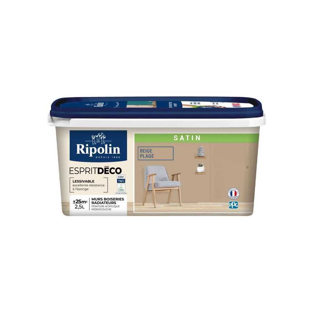 Esprit déco multi-supports beige plage satin - RIPOLIN - 2,5 L Esprit déco multi-supports beige plage satin - RIPOLIN - 2,5 L