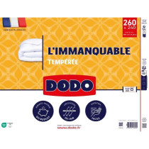 DODO - Couette tempérée 250G/m² - L'IMMANQUABLE - 240 x 260 cm - Bl