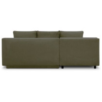 Canapé d'angle gauche convertible - 3 places - MIKA - Tissu velours c