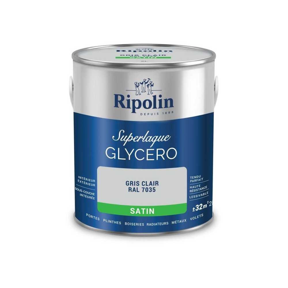 Laque glycéro gris clair RAL 7035 satin - RIPOLIN - 2 L Laque glycéro gris clair RAL 7035 satin - RIPOLIN - 2 L
