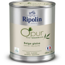O'pur murs boiseries radiateurs beige glaise satin velouté - RIPOLIN