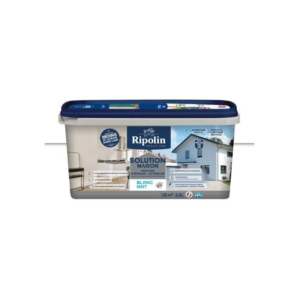 Solution maison blanc mat - RIPOLIN - 2,5 L Solution maison blanc mat - RIPOLIN - 2,5 L