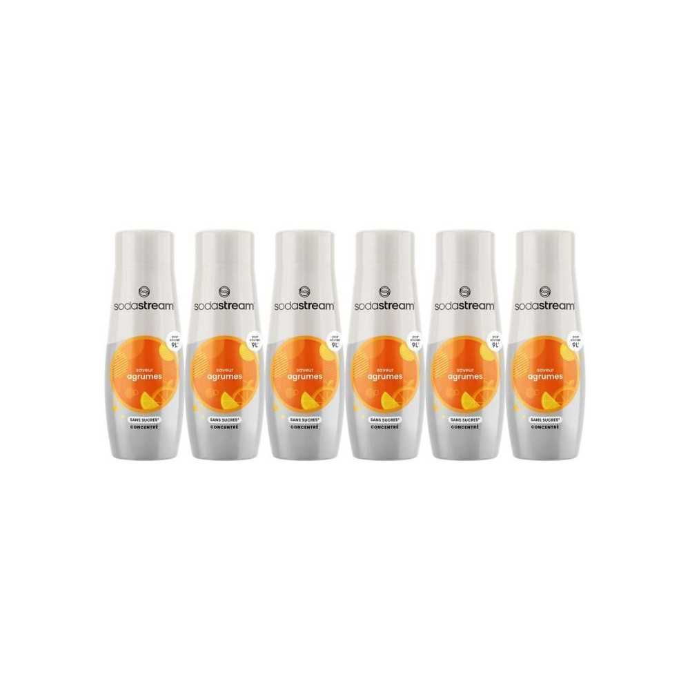 Concentrés SODASTREAM - Lot de 6 concentrés Agrumes sans sucres - Ju