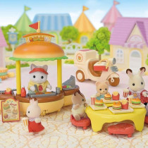 Jeu de Restauration - SYLVANIAN FAMILIES - Stand de Hamburgers - Papa