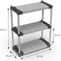 Étagere plastique - TOOD - 3 tablettes - Charge 80 kg par tablette -