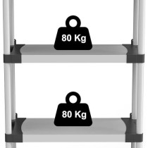 Étagere plastique - TOOD - 3 tablettes - Charge 80 kg par tablette -