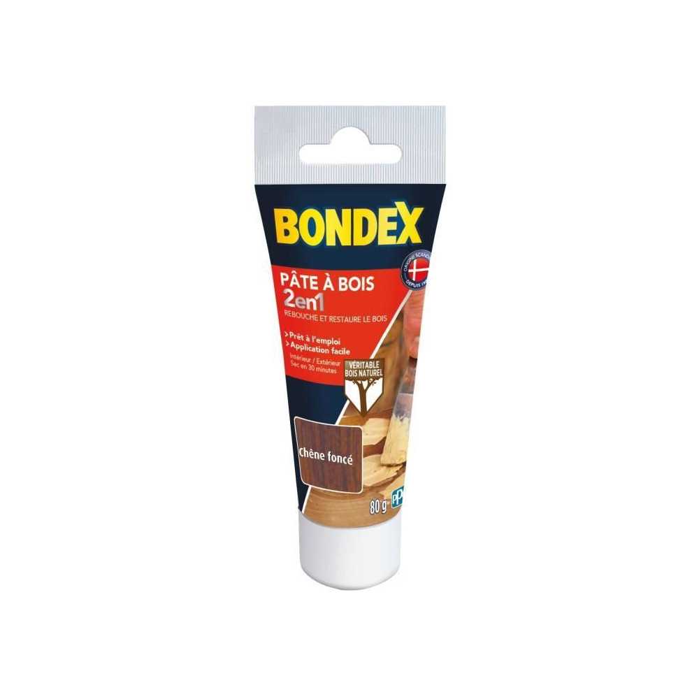 Pâte a bois 2 en 1 - BONDEX - Chene foncé - 80 gr Pâte a bois 2 en 1 - BONDEX - Chene foncé - 80 gr