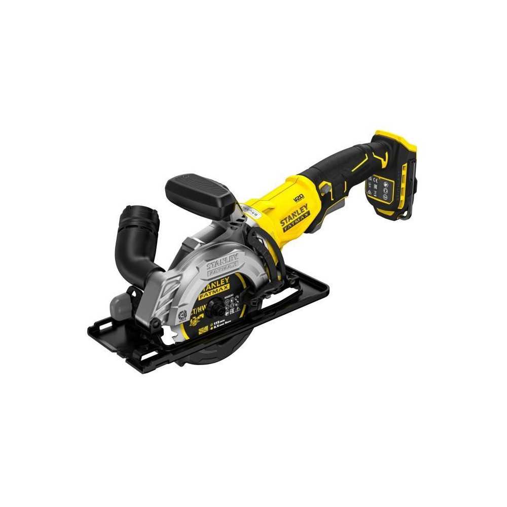 Scie Circulaire 115 mm Brushless - 18V - 4 500 trs/min, 2 sens de coup
