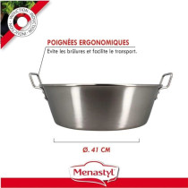 Bassine a confiture - MENASTYL - 4615452 - En acier inoxydable - 40,5