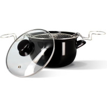 Friteuse - MENASTYL - 3645580 - En acier émaillé - Noir - 26 cm - Av