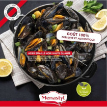 Marmite a moule - MENASTYL - 3645564 - En acier émaillé - Noir - 24