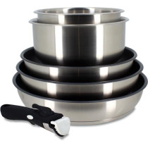 Batterie de cuisine - Induction - MENASTYL - 7930018 - Inox - 6 pieces