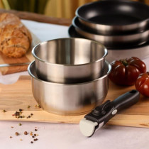 Batterie de cuisine - Induction - MENASTYL - 7930018 - Inox - 6 pieces