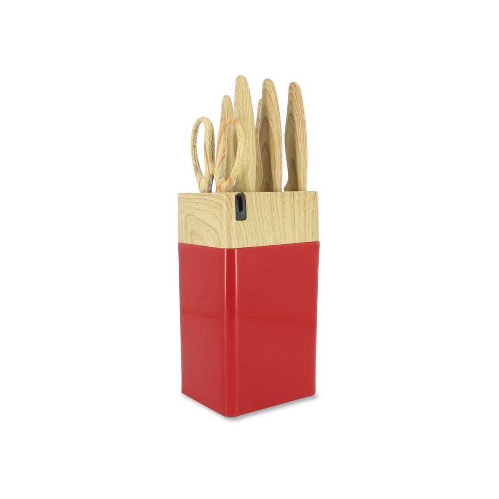 Bloc de couteaux 6 pieces - MENASTYL - 5041061 - Lame céramique - En Bloc de couteaux 6 pieces - MENASTYL - 5041061 - Lame céramique - En