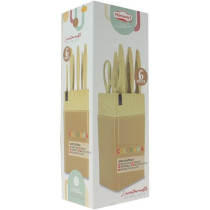 Bloc de couteaux 6 pieces - MENASTYL - 5041064 - Lame céramique - En