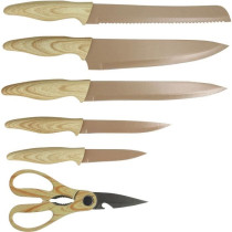 Bloc de couteaux 6 pieces - MENASTYL - 5041064 - Lame céramique - En