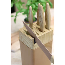 Bloc de couteaux 6 pieces - MENASTYL - 5041064 - Lame céramique - En