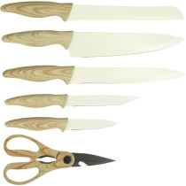Bloc de couteaux 6 pieces - MENASTYL - 5041063 - Lame céramique - En