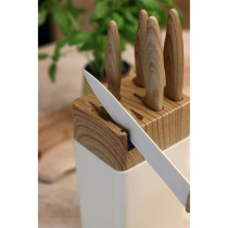 Bloc de couteaux 6 pieces - MENASTYL - 5041063 - Lame céramique - En