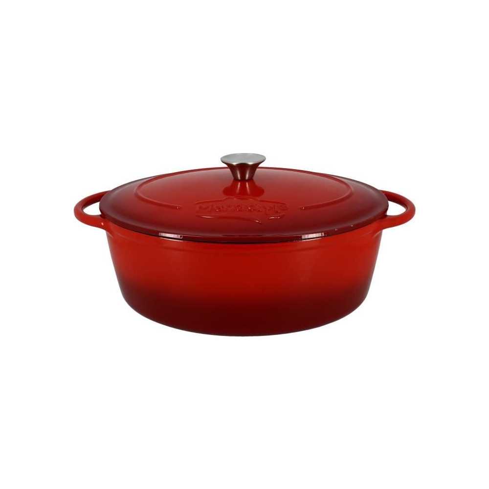 Cocotte - MENASTYL - 6020103 - Ovale - En fonte acier émaillé - Roug Cocotte - MENASTYL - 6020103 - Ovale - En fonte acier émaillé - Roug