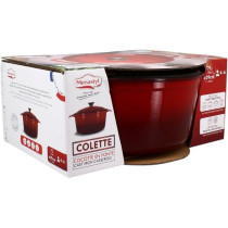 Cocotte - MENASTYL - 6020105 - Ronde - En fonte acier émaillé - Roug