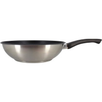 Wok - MENASTYL - 6020252 - En acier inoxydable - 28 cm - Tous feux don