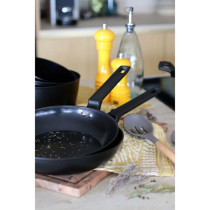 Poele - MENASTYL - 6020637 - En aluminium forgé - 26 cm - Noir - Tous