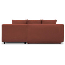 Canapé d'angle droit convertible - 3 places - MIKA - Tissu velours c