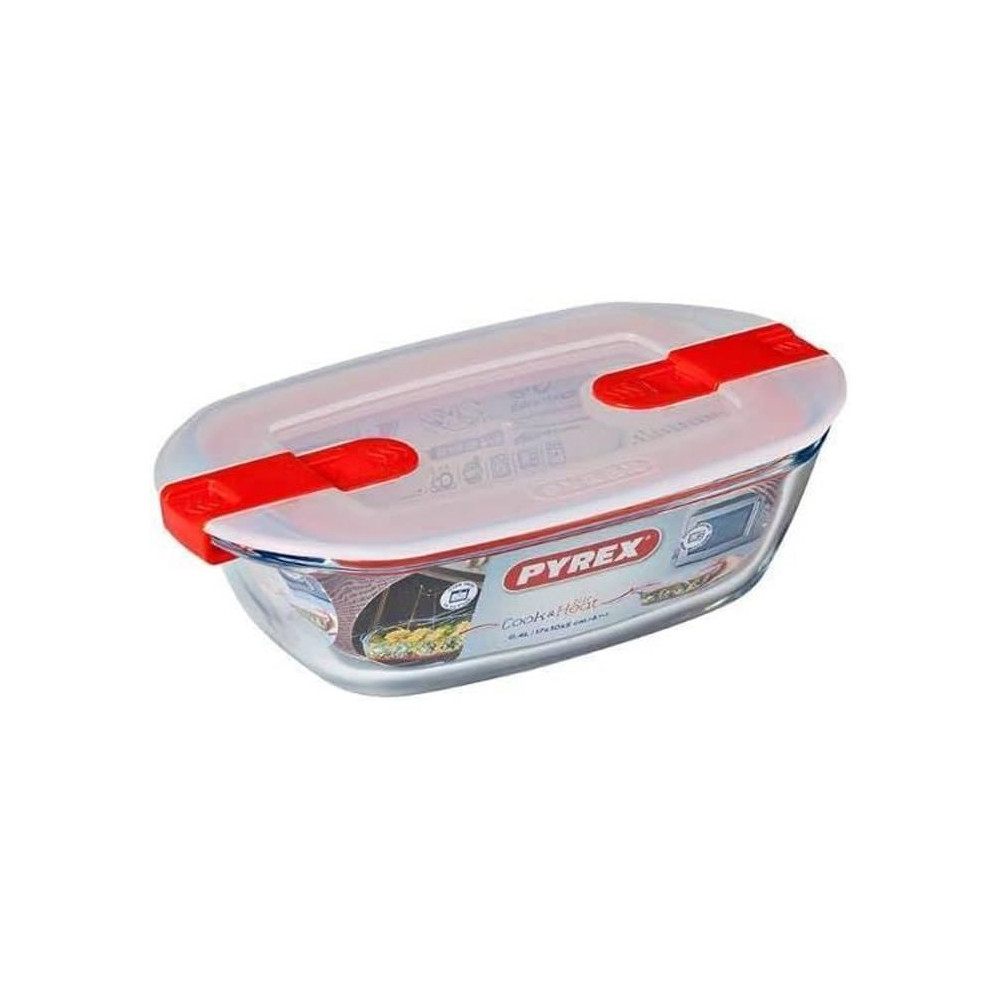 Boîte rectangulaire avec couvercle - PYREX - 1451023 - 17 x 10 cm - 4 Boîte rectangulaire avec couvercle - PYREX - 1451023 - 17 x 10 cm - 4