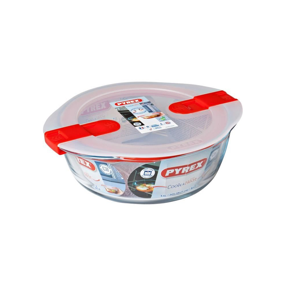 Boîte ronde avec couvercle - PYREX - 1451018 - 20 x 18 cm - 1,1 L - C Boîte ronde avec couvercle - PYREX - 1451018 - 20 x 18 cm - 1,1 L - C