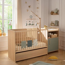 Lit combiné - 120 x 60 cm - Evolutif en 90 x 190 cm - CHARLIE - SAUTH