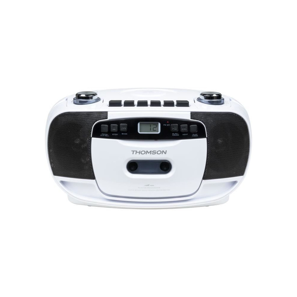 Lecteur radio cassette et CD portable - THOMSON - RK201CD - Blanc Lecteur radio cassette et CD portable - THOMSON - RK201CD - Blanc