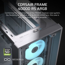 Boîtier PC - CORSAIR - Série FRAME 4000D RS ARGB - Moyen-tour - 3 ve