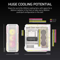 Boîtier PC ATX - CORSAIR - 5000T LX RGB - 3 Ventilateurs LX120 RGB -